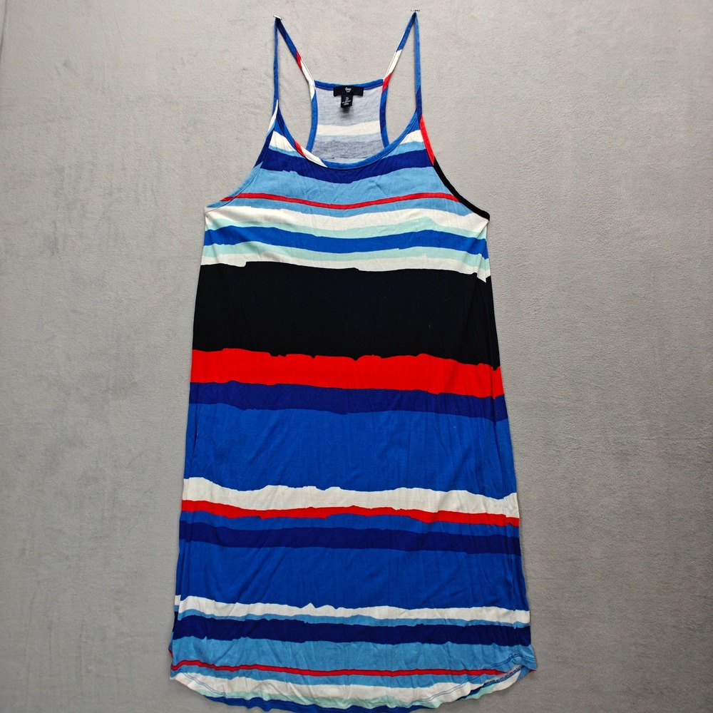 Gap‎ Striped Sundress Womens Large Racerback Summer Travel Vacation Beach Island